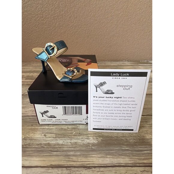 Just The Right Shoe by Raine Lady Luck 2003 #25455 Stepping Out NEW in Box - Picture 4 of 12